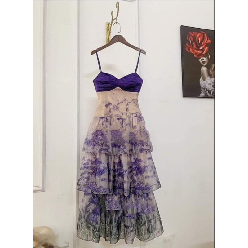 Vải tơ óng hoa chân