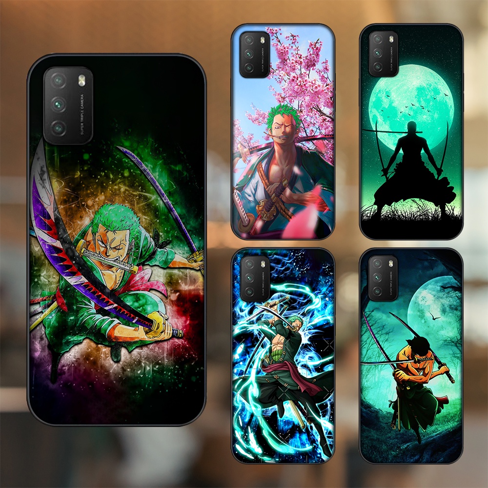 Ốp lưng Xiaomi Poco M3 viền đen in hình Zoro One Piece