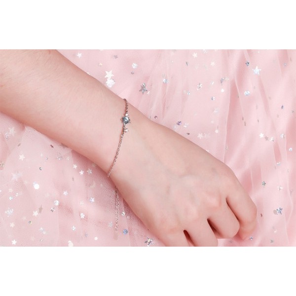 ( 2 mẫu ) Vòng tay lắc tay bạc tinh cầu sao phong cách Hàn Quốc xinh xắn dễ thương