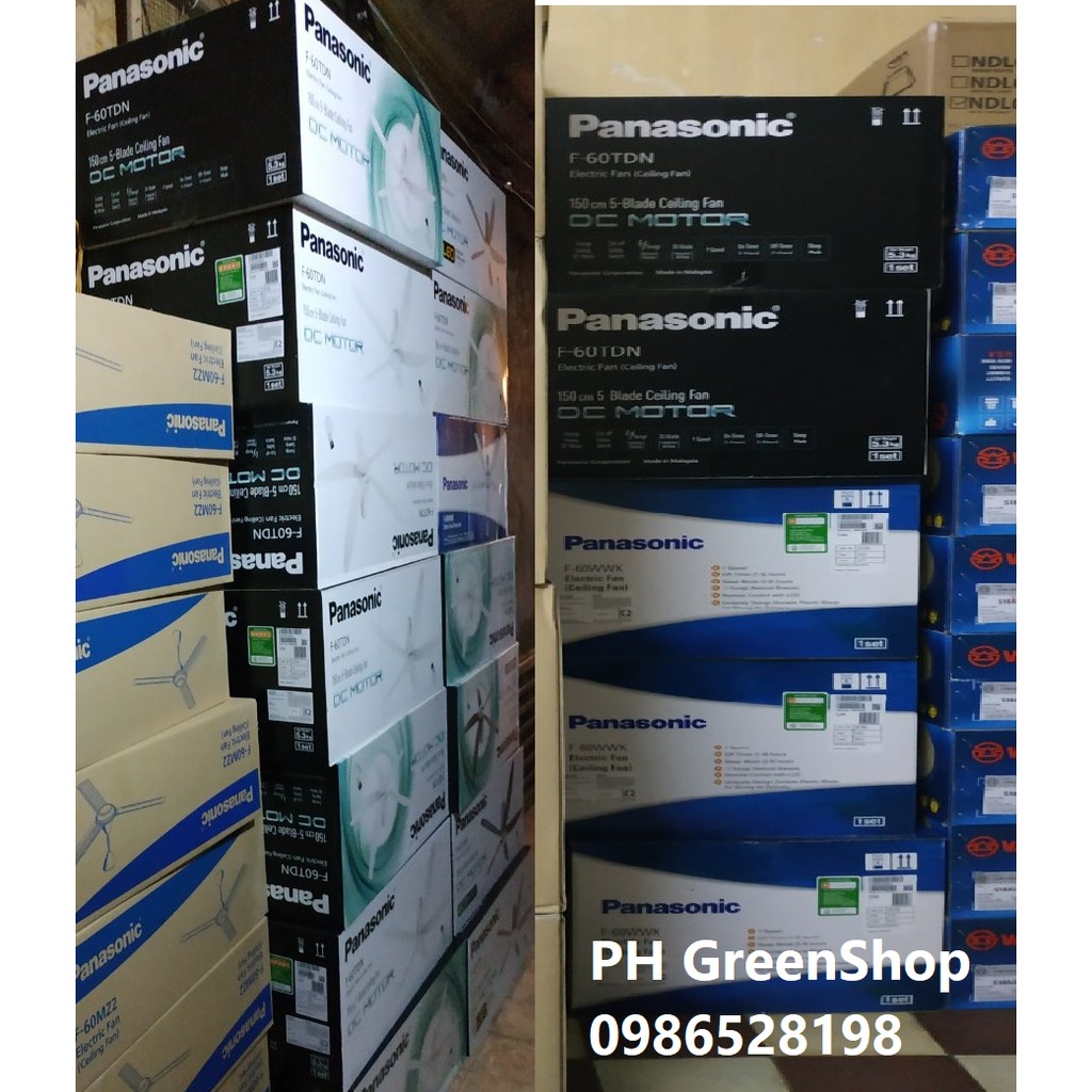 Quạt trần 5 cánh Panasonic F-60TDN - Quạt trần điều khiển từ xa hàng chính hãng xuất xứ Malaysia