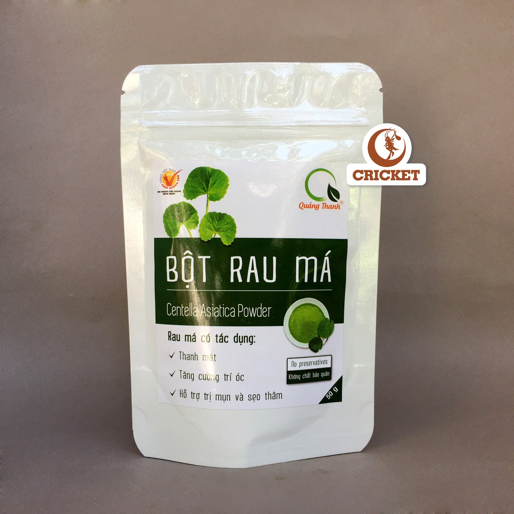 Bột Rau Má Quảng Thanh 50g sấy lạnh Nguyên Chất Giúp Thanh Nhiệt Cơ Thể, làm đẹp da, cung cấp chất xơ, thải độc