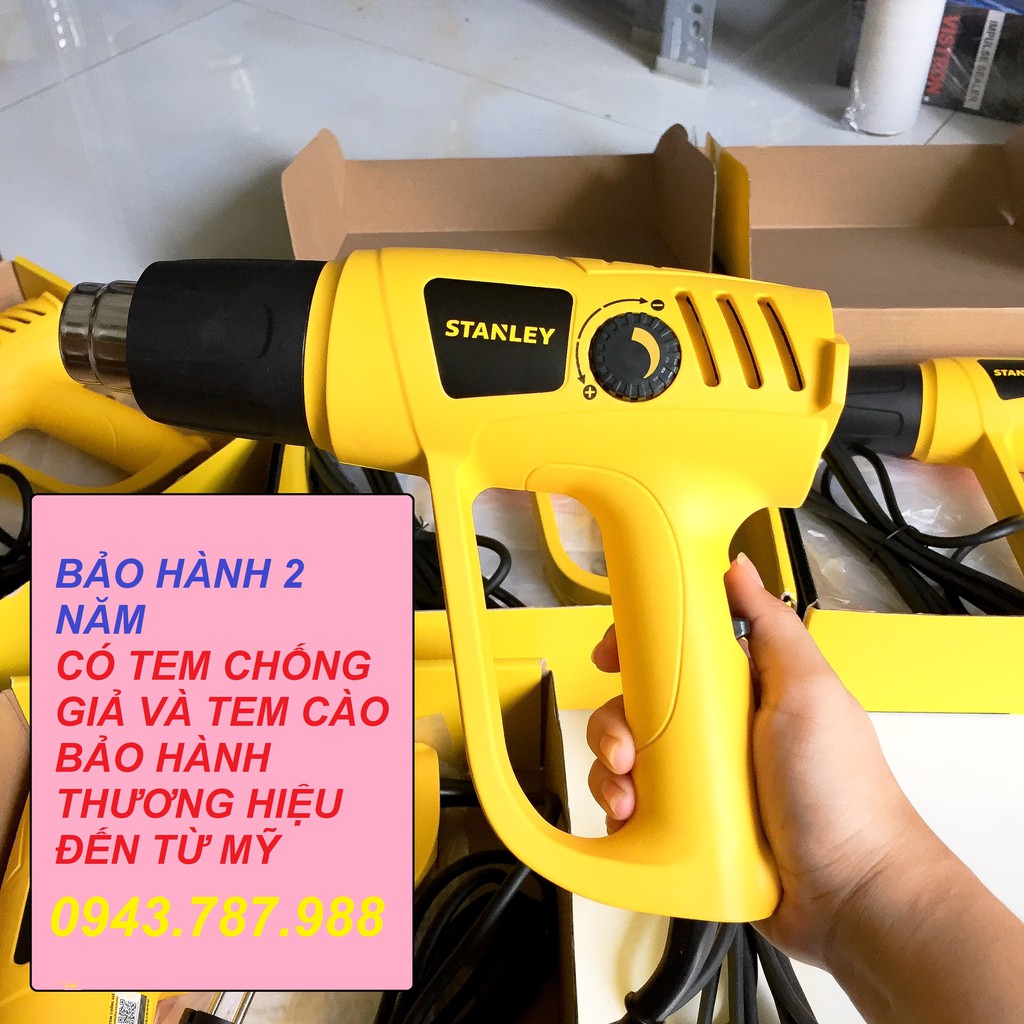 Máy khò hơi nóng STANLEY 2000w (CHÍNH HÃNG CÔNG TY), bảo hành 2 NĂM, máy khò nhiệt, máy khò màng co bọc giỏ quà tết.