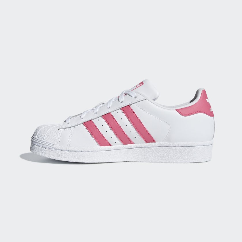 Giày thể thao ADIDAS Originals Kids Superstar Cloud White and Real Pink - CG6608