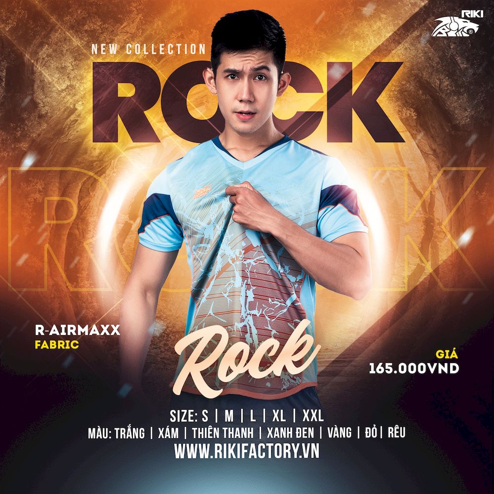 Đồ thể thao, đá banh, Quần áo bóng đá không logo Riki Rock - Dungcusport in tên số
