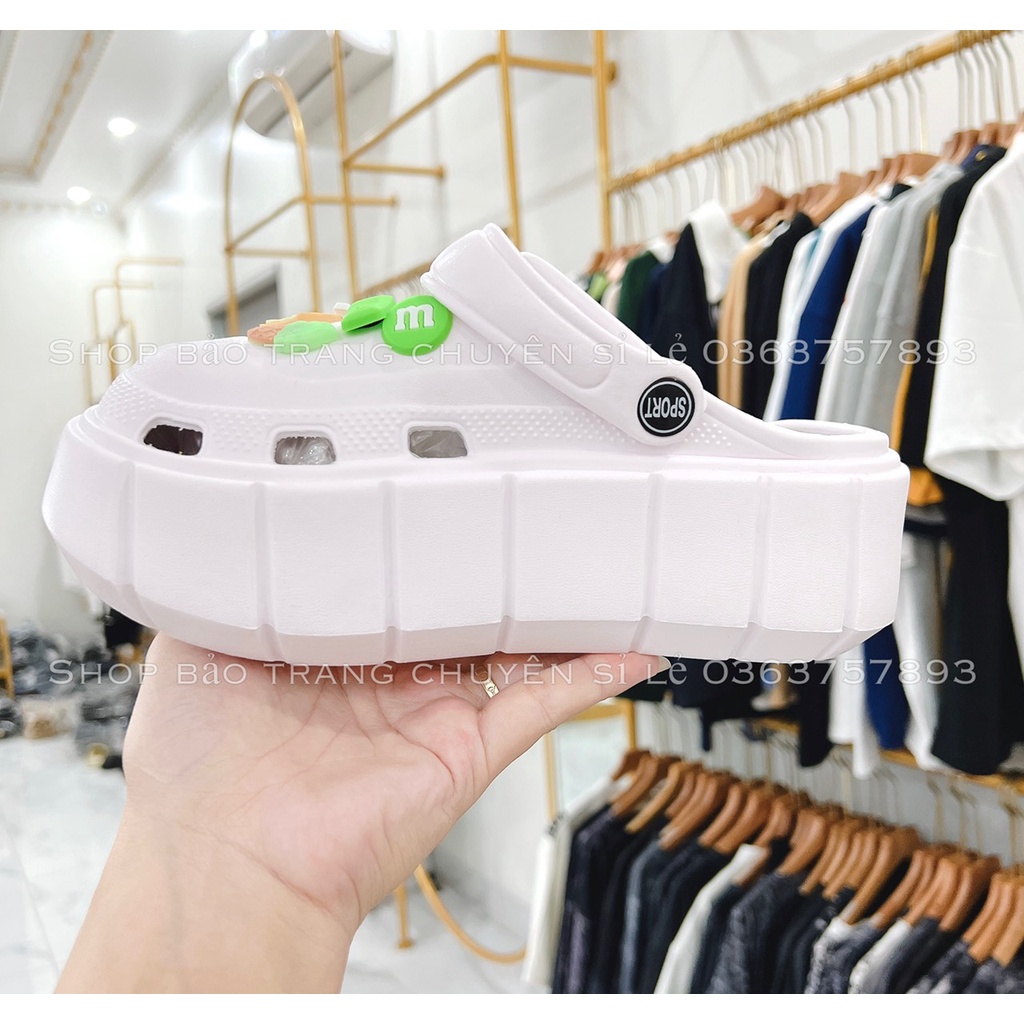 Dép Bánh Mì Cross Nữ Đế 5cm Siêu Nhẹ Kèm Sticker Dễ Thương - Dép Nữ Hot Trend 2022 TẶNG KÈM STICKER