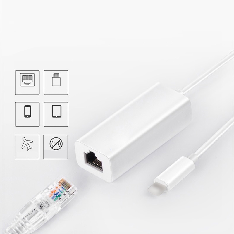 Cáp Kết Nối Mạng Rj45 Ethernet 100mbps Cho Apple Iphone / Ipad Series