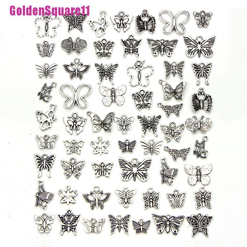 Set 60 Mặt Dây Chuyền Bạc Tây Tạng Hình Bướm