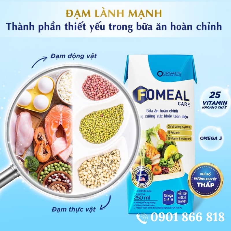 TPBS Orgalife  Fomeal Care 250ml - Dinh dưỡng trọn vẹn cho người cao tuổi và trung niên