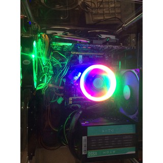 Quạt tản nhiệt CPU Coolmoon Q2 LED RBG Socket Intel /AMD (Full box + keo tản nhiệt) - Fan CPU Led