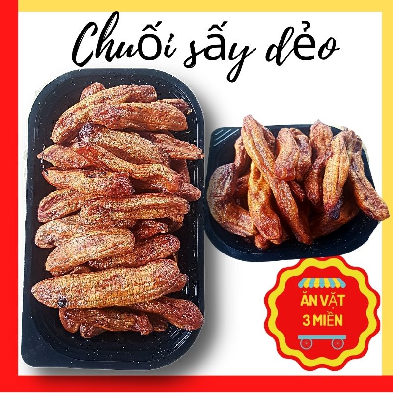 Chuối sấy dẻo Đà Lạt loại thơm ngon đặc biệt hộp 300g/500g