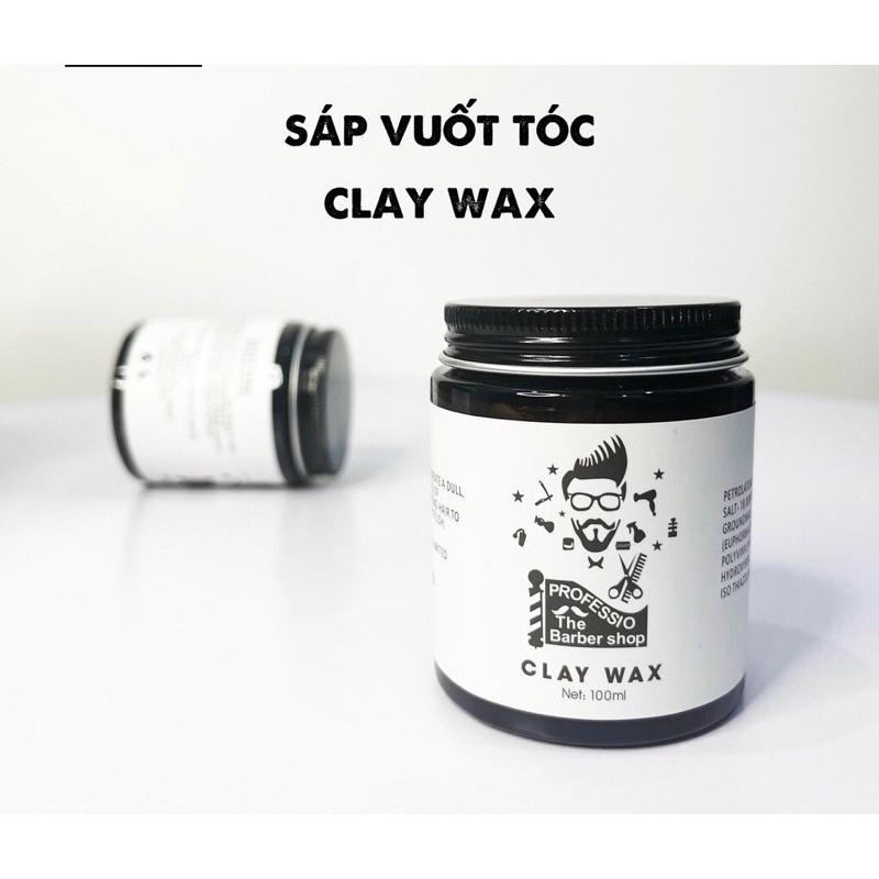 Combo Gôm xịt tóc the Pro lock 320ml - Sáp Vuốt Tạo Kiểu Tóc Clay Wax Professio The Barber Shop 100ml