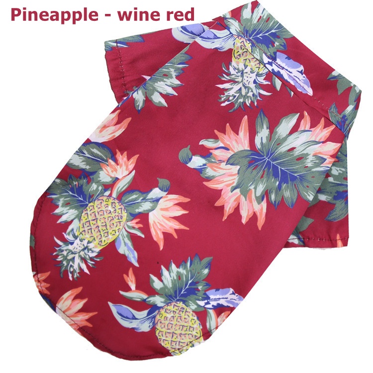 MASTI Áo sơ mi size lớn họa tiết phong cách hawaii đáng yêu dành cho thú cưng LI0311
