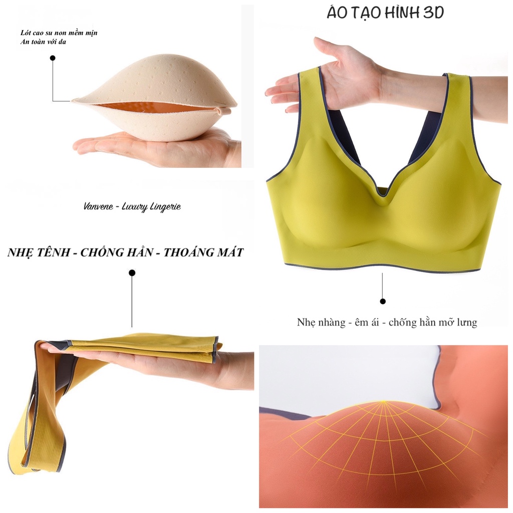 ÁO NGỰC SU NON 3D VANVENE CHỐNG HẰN MỠ LƯNG CÓ BIG SIZE 40 PHÙ HỢP NGỰC VỪA VÀ LỚN A696 | BigBuy360 - bigbuy360.vn