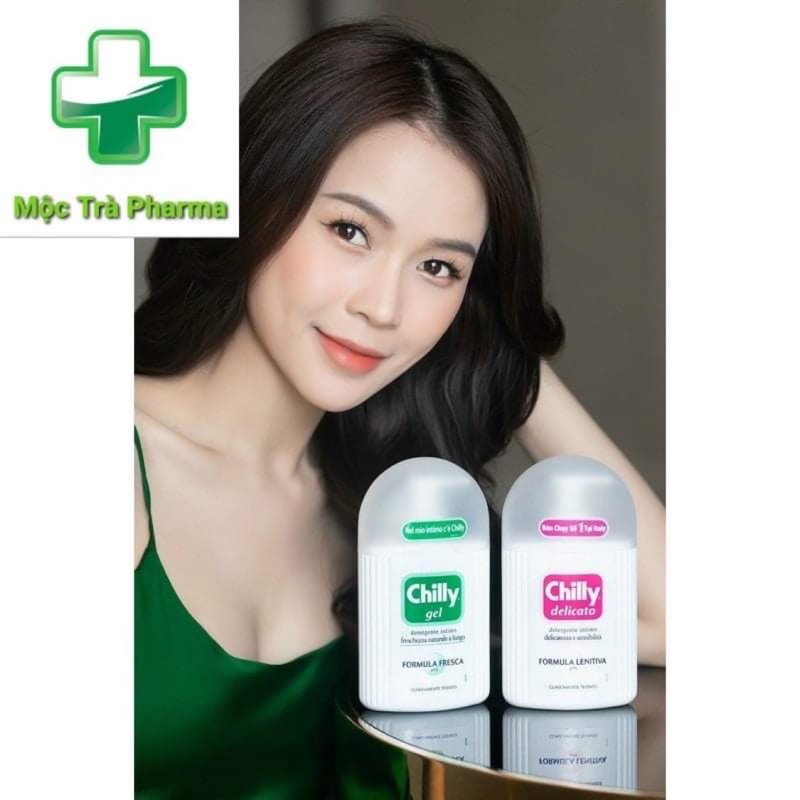 [Dung Dịch Vệ Sinh Phụ Nữ Số 1 Tại Ý] Chilly Gel 200ml(Xanh Bạc Hà The Mát)