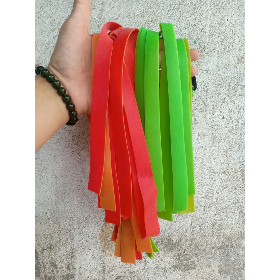 5 DÂY CAO SU 2 LỚP 1,0mm CAO CẤP, DÂY THUN CAO CẤP (Đã buộc sẵn da)