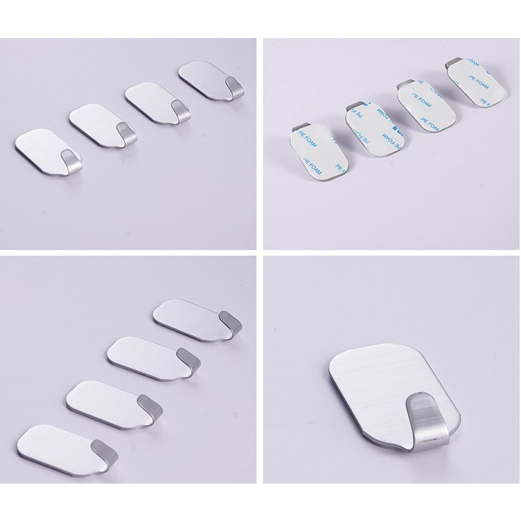 Combo 10 Móc Dán Tường Inox 304 Oenon Siêu Dính Treo Đồ Tiện Ích Thông Minh Oenen