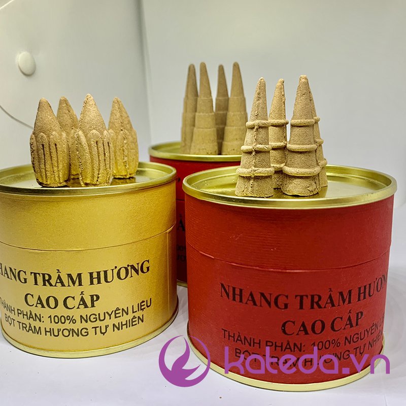 Nụ Nhang Trầm Hương KATEDA SHOP Dùng Để Xông Khói Trầm Xua Đuổi Tà Khí, Hút Tài Lộc - Hộp 30 Nụ