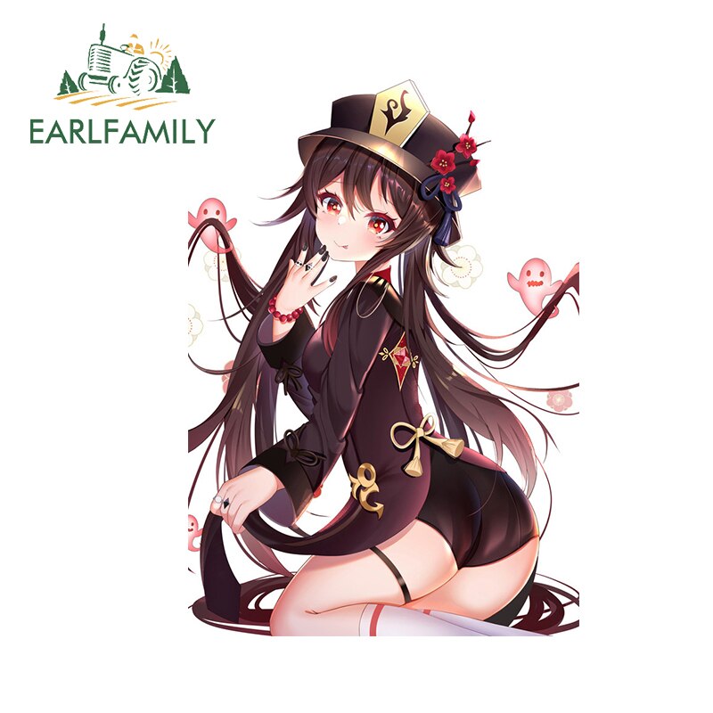Earlfamily genshin impact hu tao hutao vinyl car stickers surfboard car body laptop decal trang trí chống thấm nước