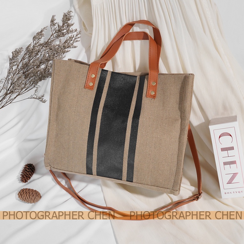 Túi đeo chéo nữ CHEN đi làm túi xách đeo vai vải canvas trơn đựng a4, dây da pu có khóa phong cách công sở TX47