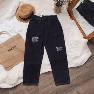 🌀Quần Baggy Jeans Nữ Rách 2Ô
