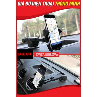 Giá đỡ kẹp điện thoại trên xe hơi, ô tô ở mọi vị trí, kéo gấp thu gọn - K001( giá rất rẻ