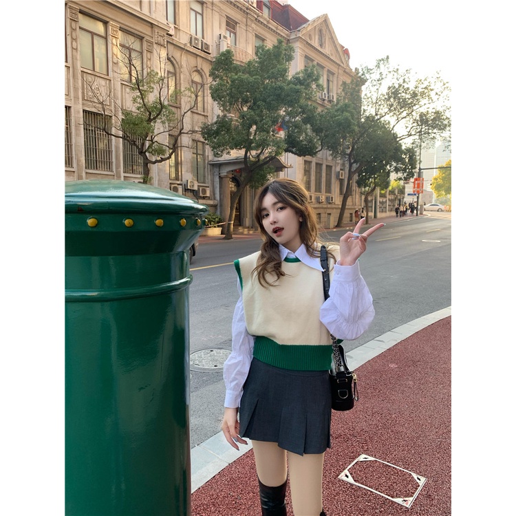 Áo Khoác Dệt Kim Không Tay Màu Sắc Thời Trang Cho Nữ | BigBuy360 - bigbuy360.vn