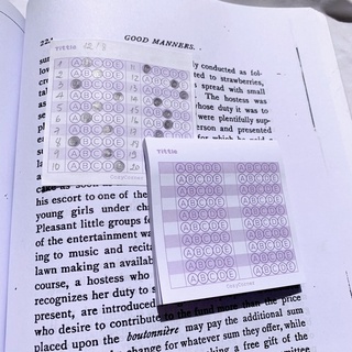Giấy trắc nghiệm sticky note multiple choice OMR