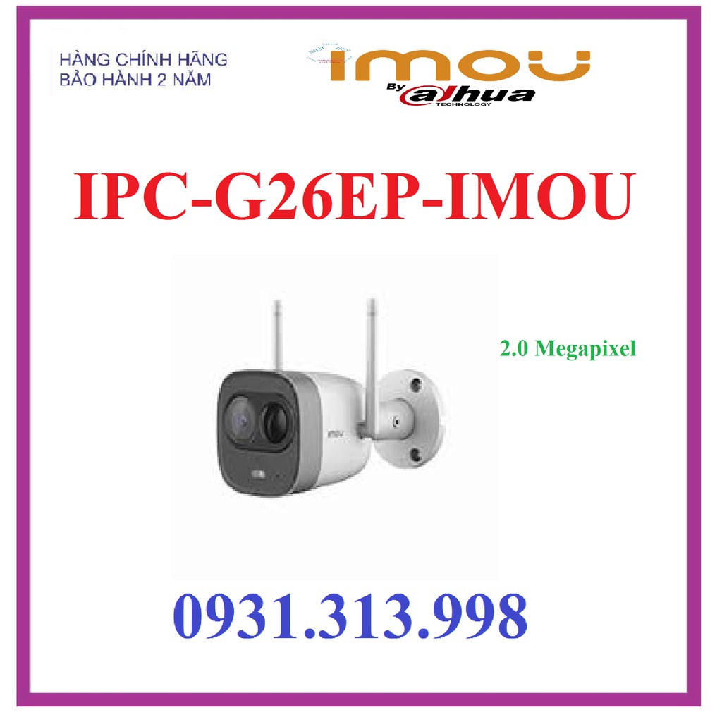 Camera IP hồng ngoại không dây 2.0 Megapixel DAHUA IPC-G26EP-IMOU