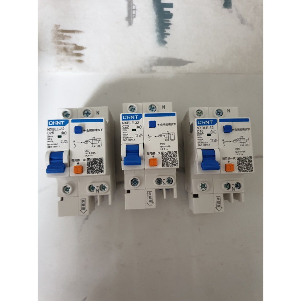 Áp tô mát chống giật NXBLE 1P+N 16A, 20A, 25A, 32A, 40A, 63A, 100A