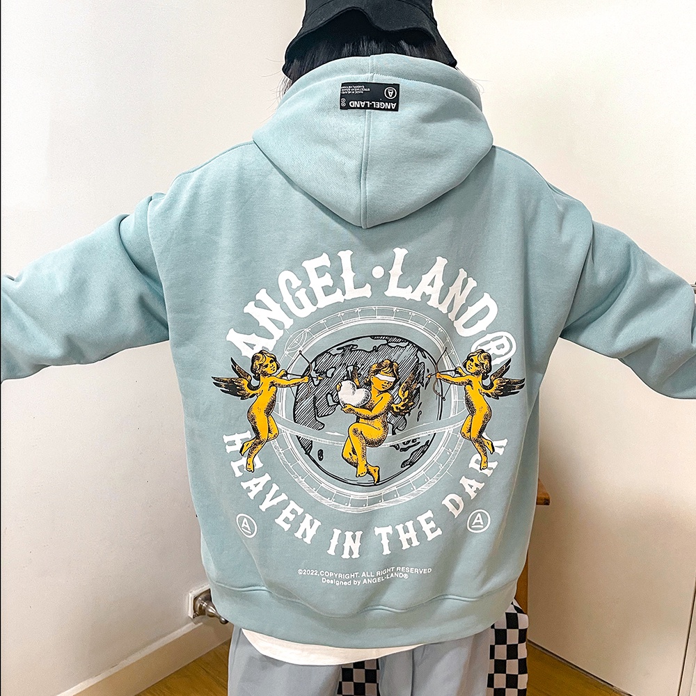 Áo Khoác Hoodie Angel-Land Heaven In The Dark Sky Blue Hoodie Nỉ Bông - HD