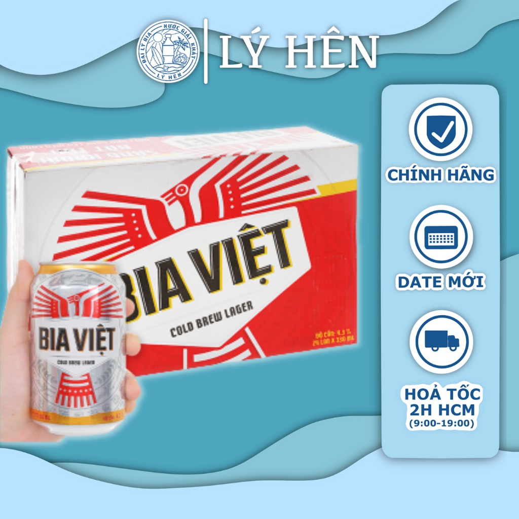 Thùng 24 Lon Bia Việt - Heineken Việt Nam 330ml/Lon Date Luôn Mới