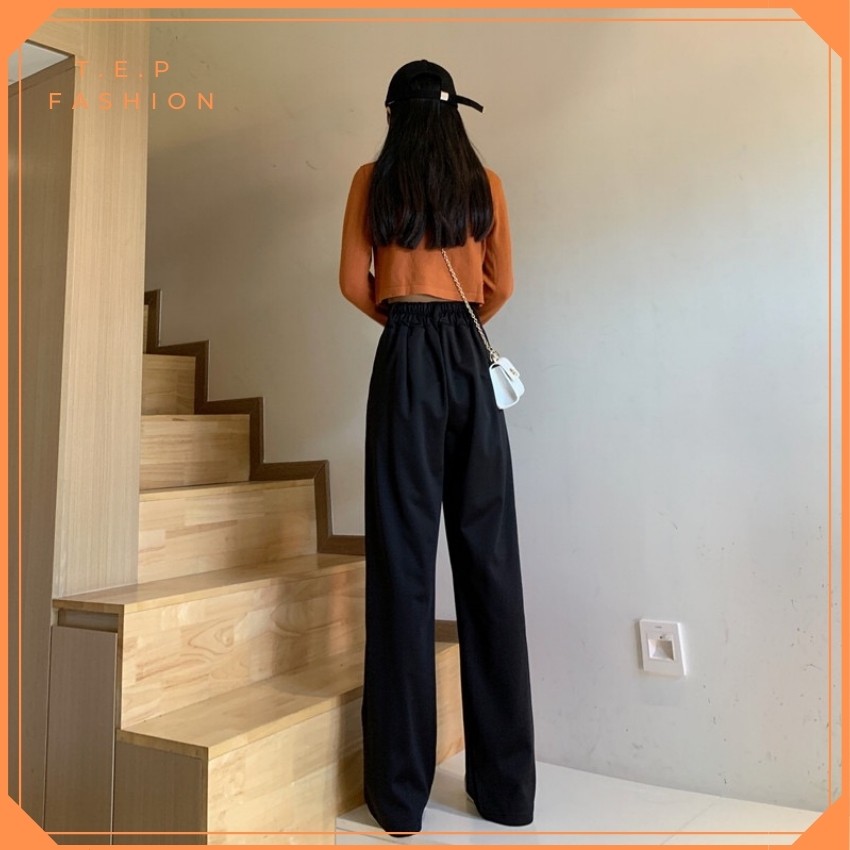 Quần Ống Rộng Nữ Lưng Cao Hai Cúc Tôn Dáng Chân Dài Phong Cách Hàn Quốc Tep Fashion - QOR007 | BigBuy360 - bigbuy360.vn