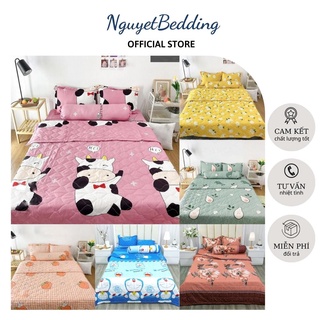 Bộ 5 món chăn hè ga gối Cotton Poly siêu xịn mịn - Kích thước M2/M6/M8/2M2 - Nguyet Bedding