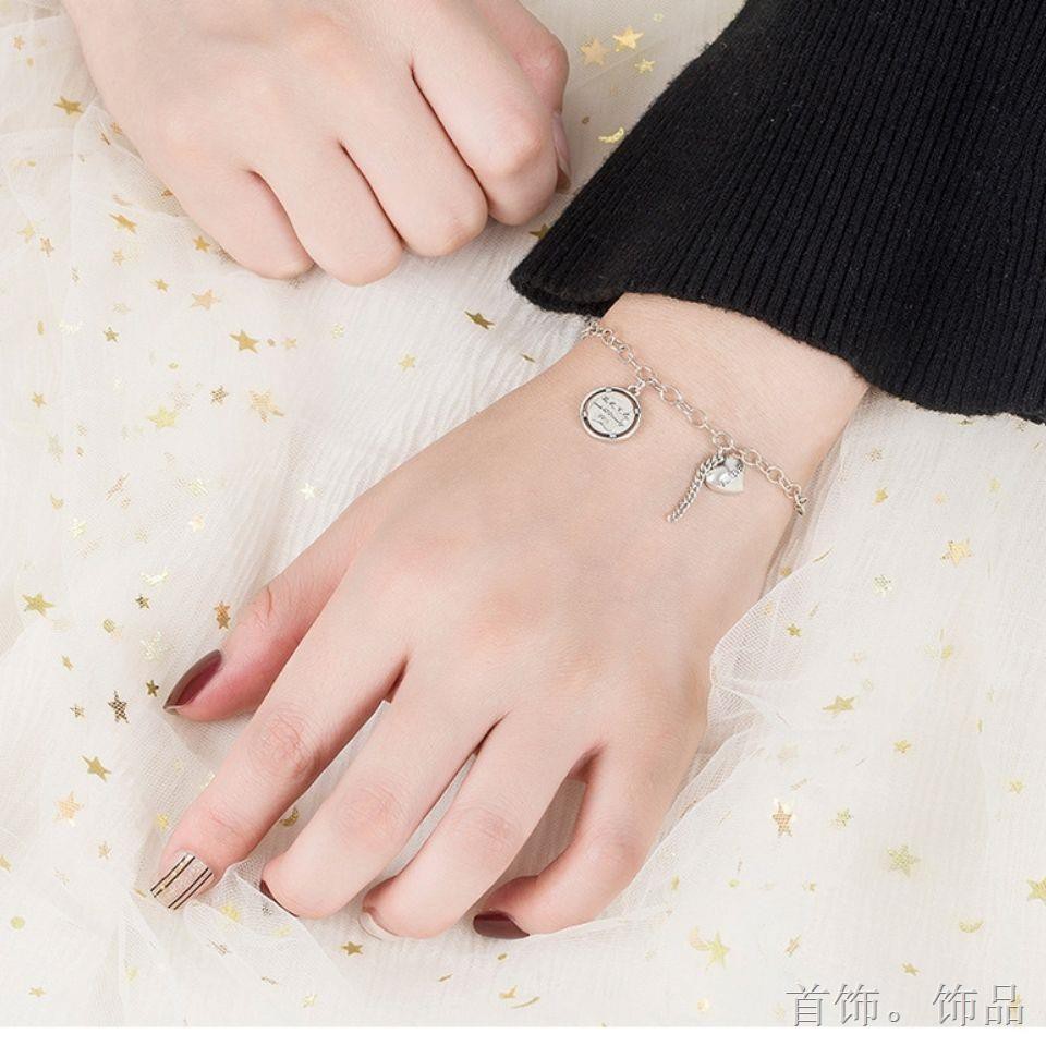 Love sterling bạc 925 lắc tay nữ xu hướng thời trang cá tính bạn gái hoang dã sinh viên quà tặng ngày của mẹ đơn