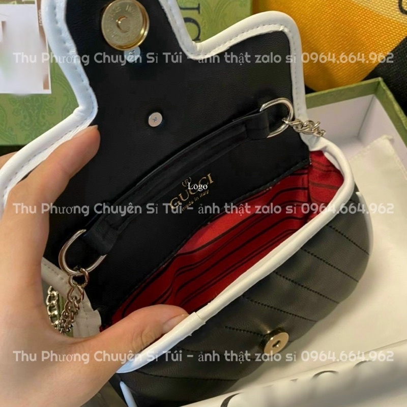 Túi Đeo Chéo Nữ Trần Vạch chéo Logo Nổi (ảnh thật)