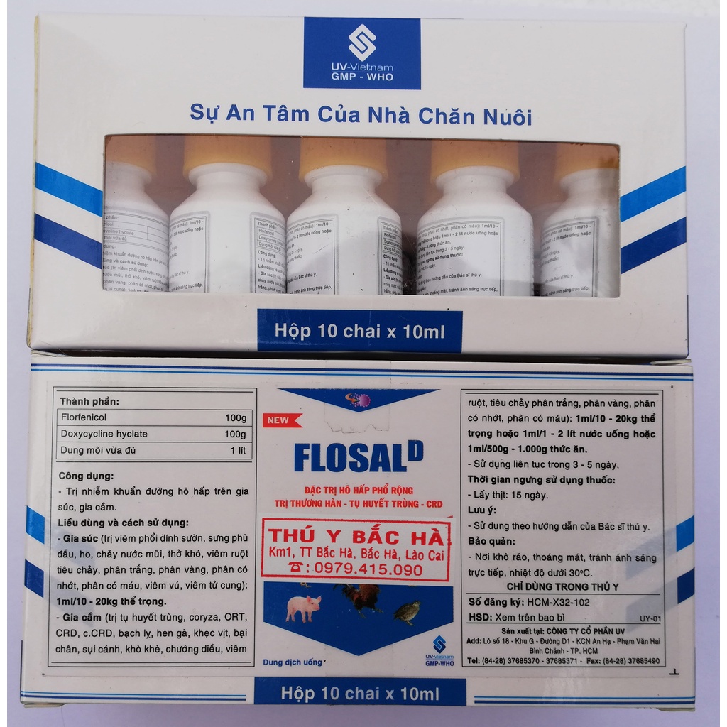 Flosal D 10ml Dùng cho gà chọi, gà đá, chim cảnh