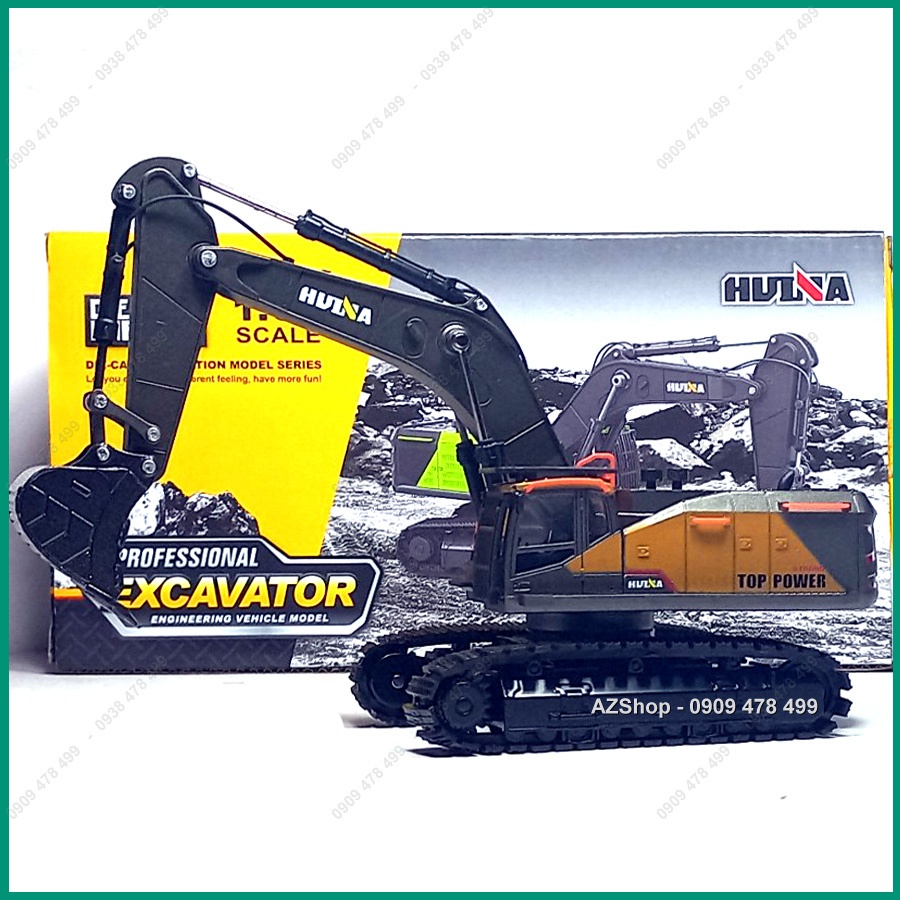 Mô Hình Kim Loại Xe Xúc - Múc Đào Công Trình Bánh Xích Tỉ Lệ 1:50 - HuiNa