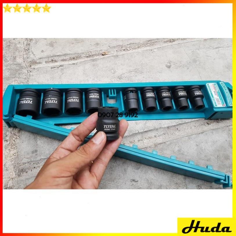 Bộ 10 đầu khẩu tiếp tuýp 1/2 inch Total Ingco ngắn dài nhiều kích thước tiện dụng 1234