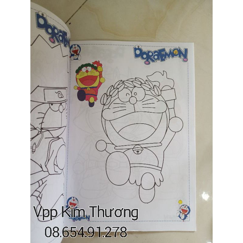 combo 3 quyển tô màu công chúa + doraemon giá sỉ