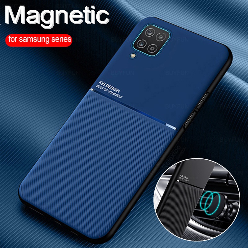 Ốp điện thoại silicon chống sốc bề mặt nhám nam châm cho Samsung Galaxy A22 A12 M32 M22 4G 5G