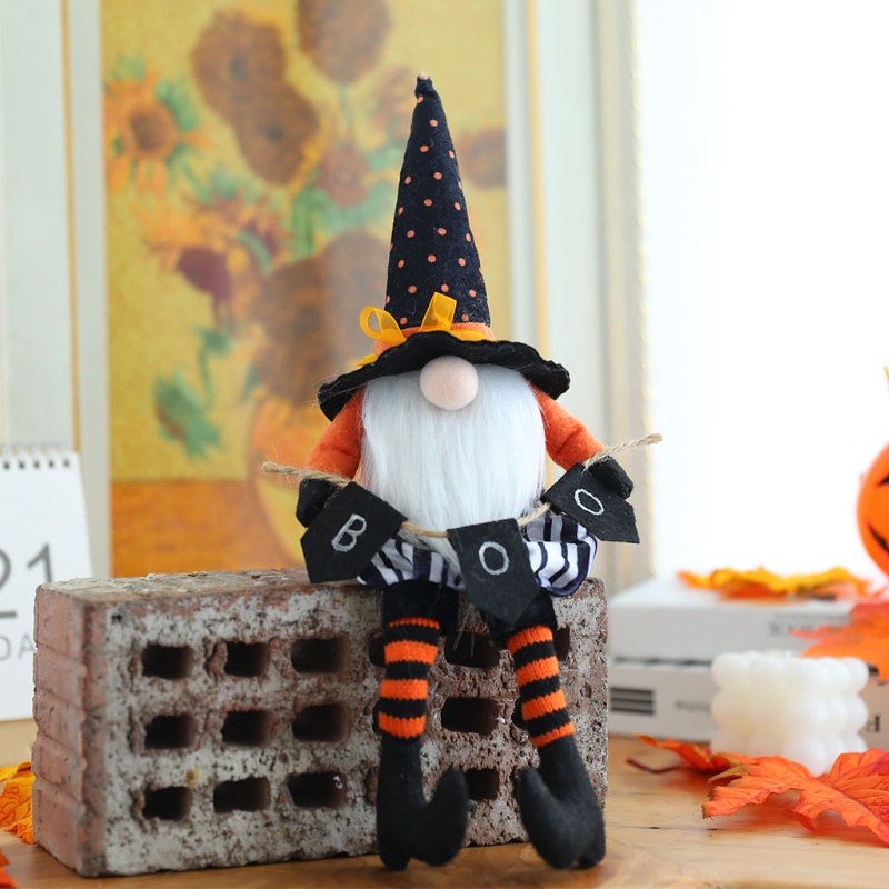 Bộ 2 Thú Nhồi Bông Hình Gnome Scandinavian Tomte Thụy Sĩ Trang Trí Halloween
