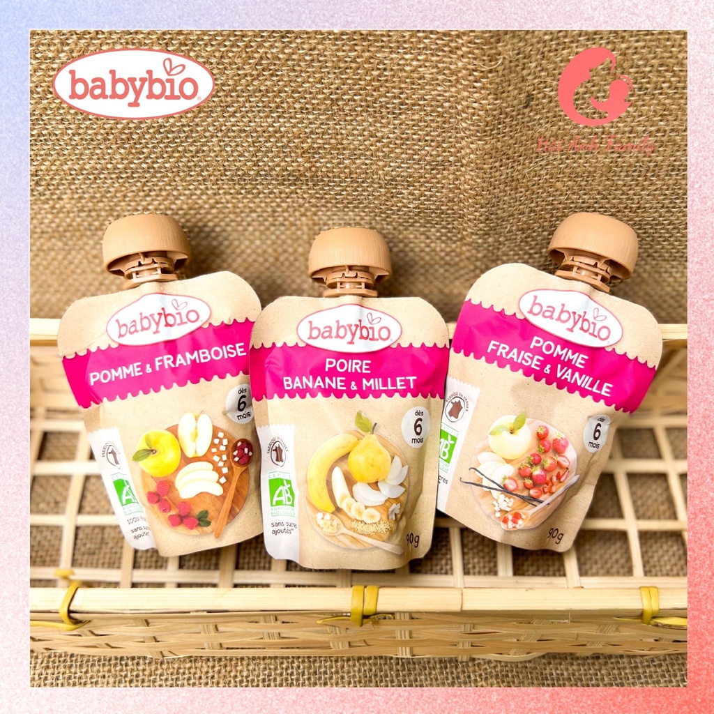 Trái cây nghiền BabyBio Pháp cho bé từ 6 tháng 04/2024