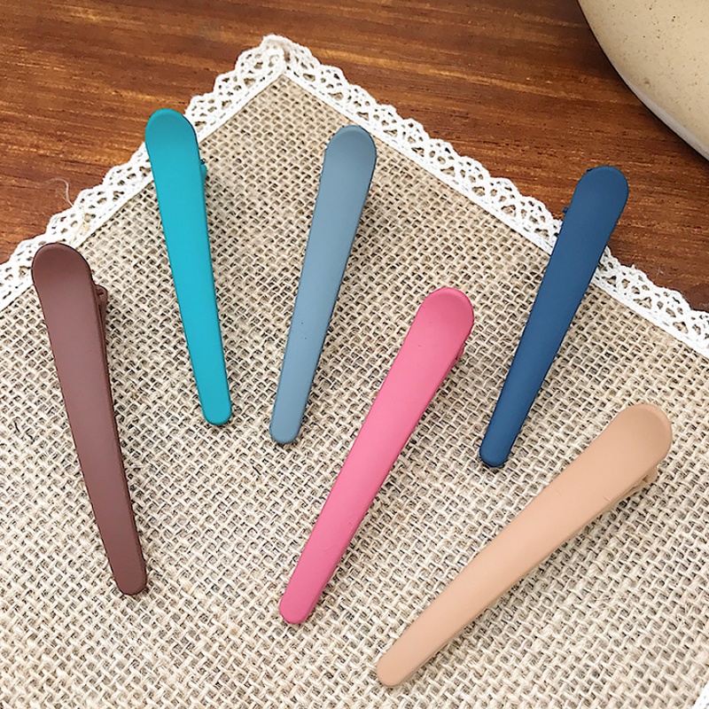 Kẹp mỏ vịt dáng thẳng acrylic màu kẹo ngọt