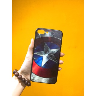 Ốp iPhone 7 Plus, 8 Plus in hình Captain, iRonman, Supper Man