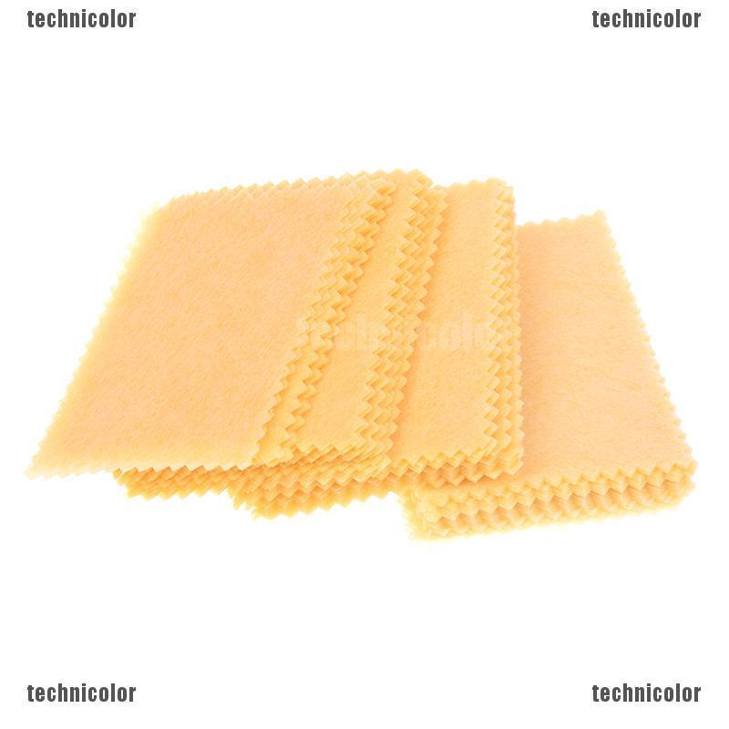 Set 100 Khăn Lau Màn Hình LCD / Điện Thoại / Máy Tính Bảng Bằng Sợi Microfiber Màu Vàng