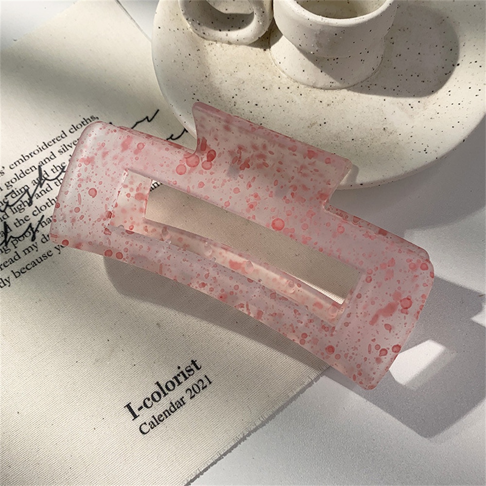 【sweet】Kẹp tóc trong suốt màu kẹo đơn giản dành cho nữ