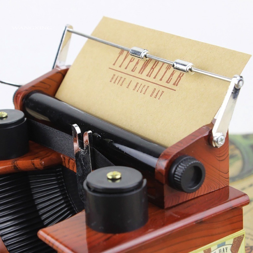 Đồ chơi hộp nhạc hình máy đánh chữ sáng tạo retro dành cho nữ