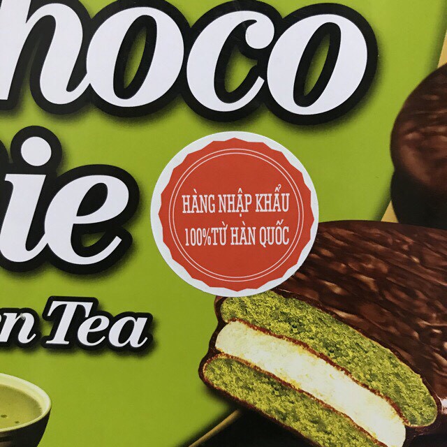 Thanh Hóa - Bánh ChocoPie Lotte Green Tea Trà Xanh Hộp 12 cái 336g