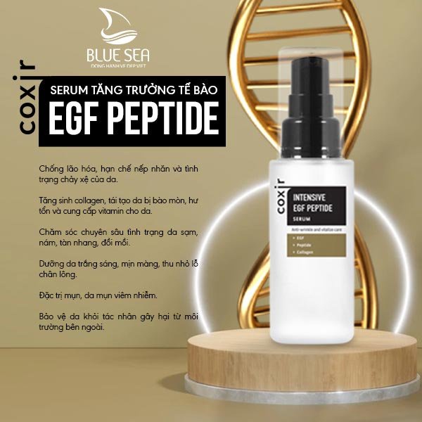 Serum tăng trưởng tế bào Peptide 50ml COXIR - làm trắng và phục hồi da nhanh chóng trở nên săn chắc khỏe mạnh