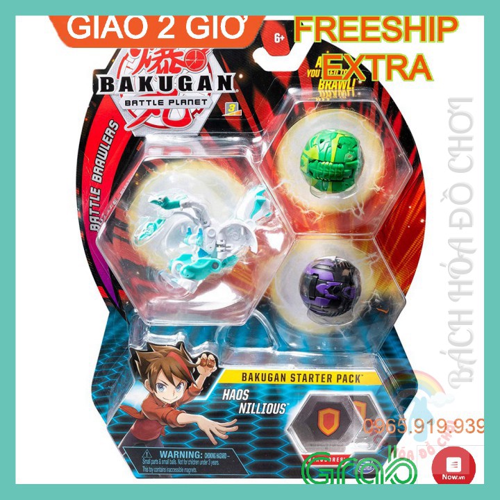 Bakugan 𝑭𝑹𝑬𝑬𝑺𝑯𝑰𝑷 Siêu chiến binh - loại 3 con - siêu đẹp